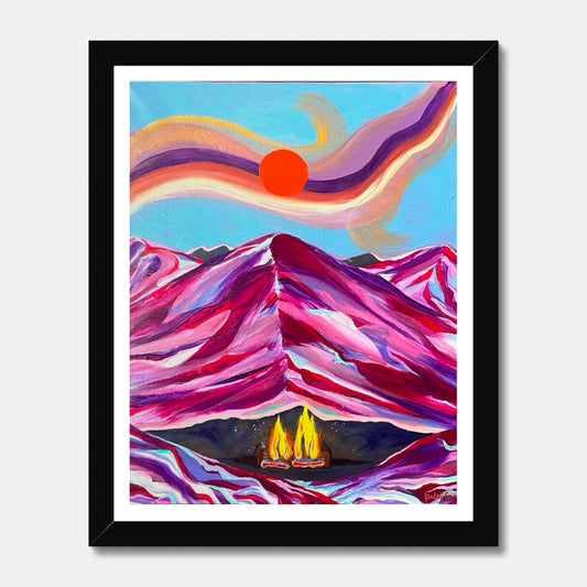 Sun Fire Framed Print