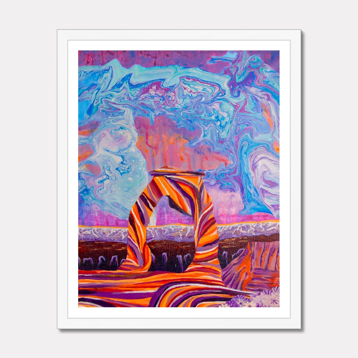 Desert Rain Framed Print