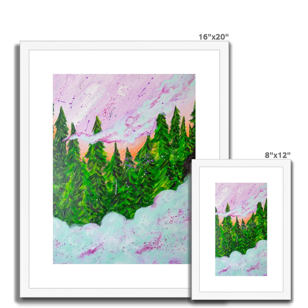 Forest Fog Framed & Mounted Print