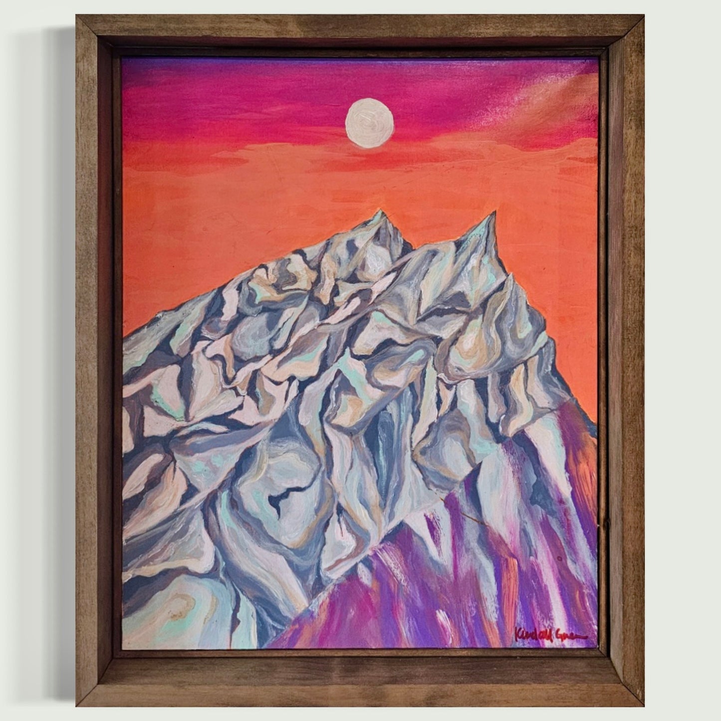 A Grand Tetons Sunset Original Painting