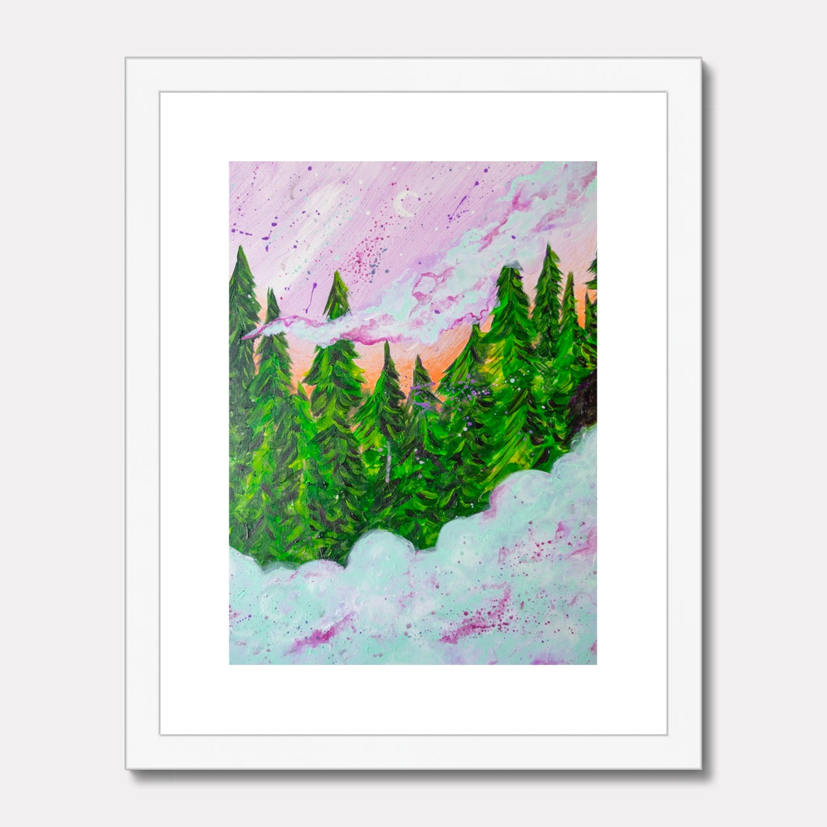 Forest Fog Framed & Mounted Print