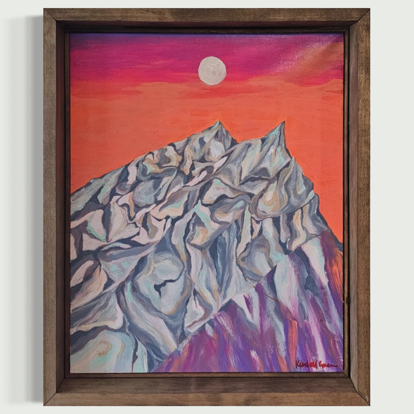 A Grand Tetons Sunset Original Painting