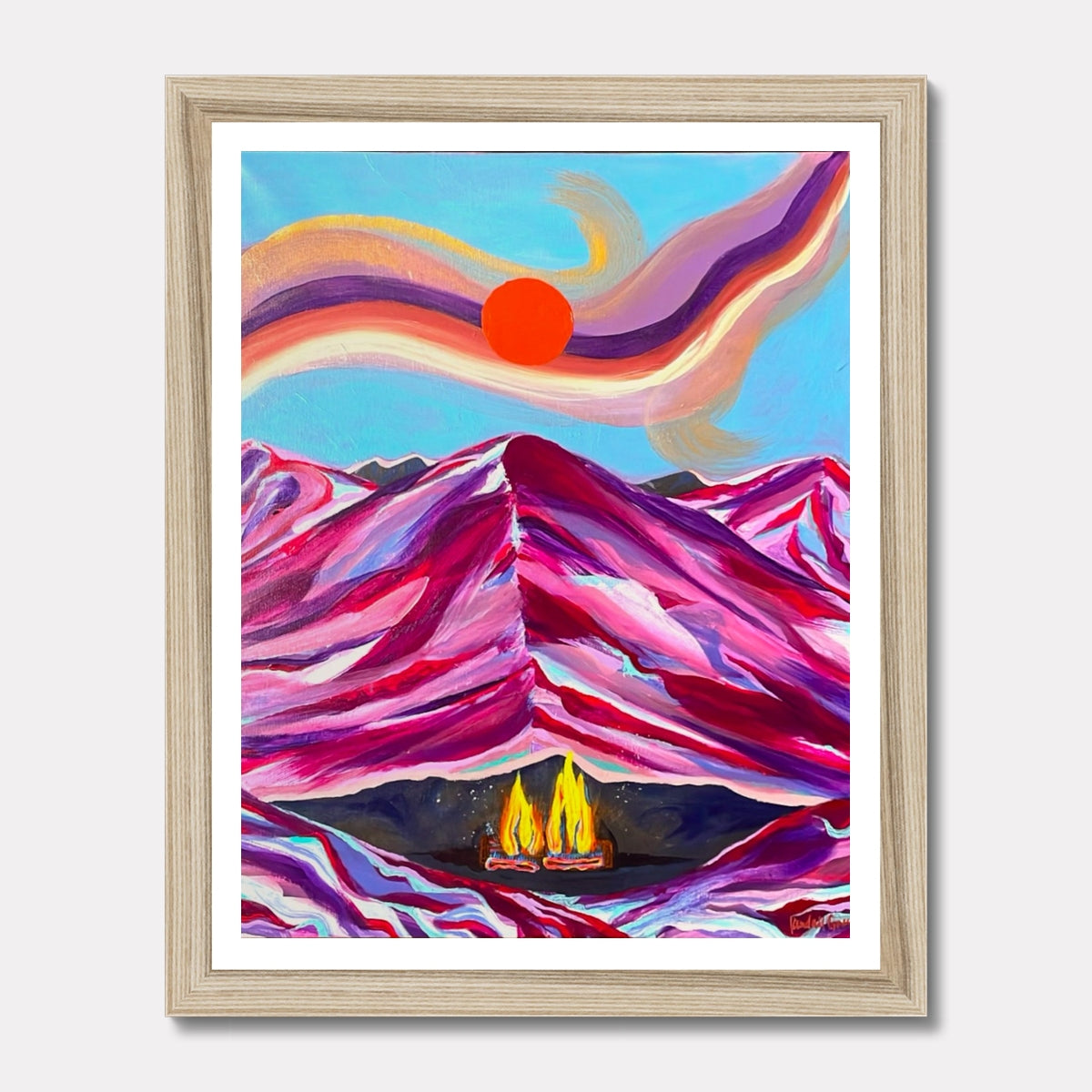 Sun Fire Framed Print