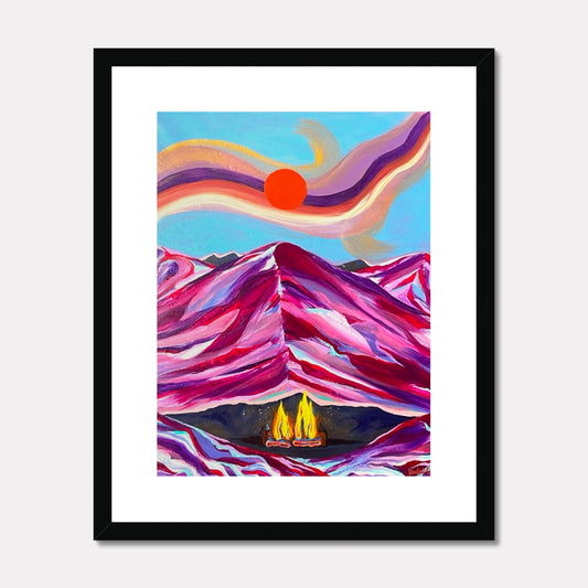 Sun Fire Framed & Mounted Print