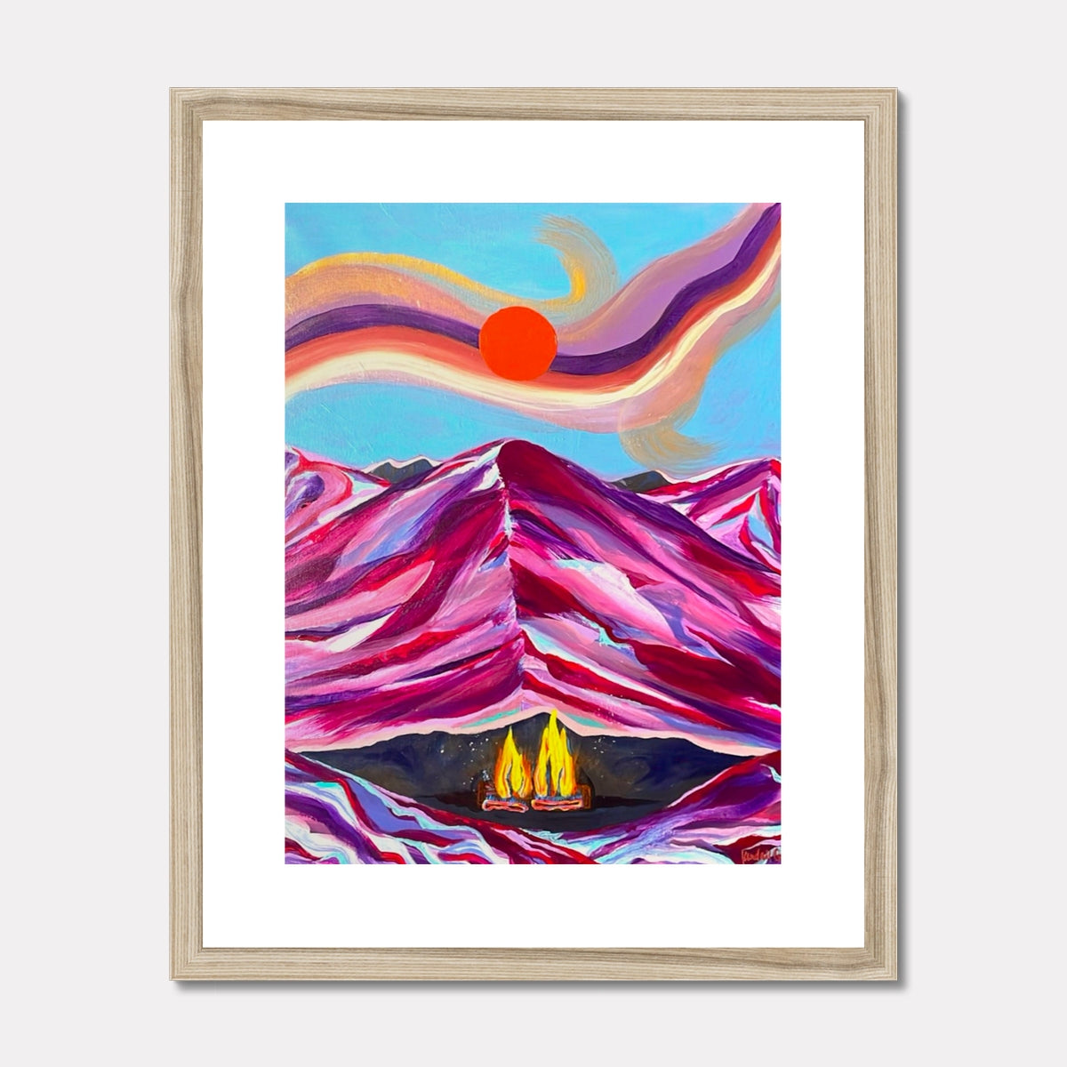 Sun Fire Framed & Mounted Print