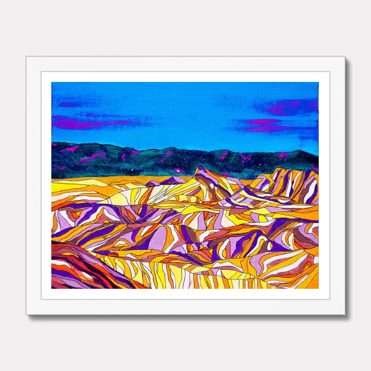 Desert Stripes Framed Print