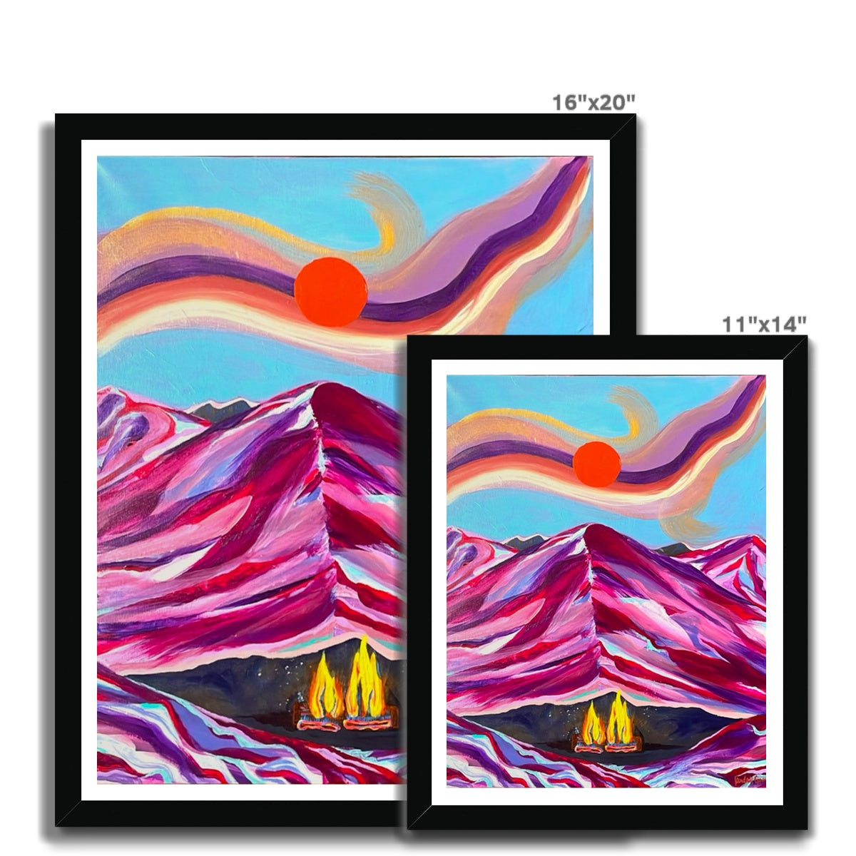 Sun Fire Framed Print