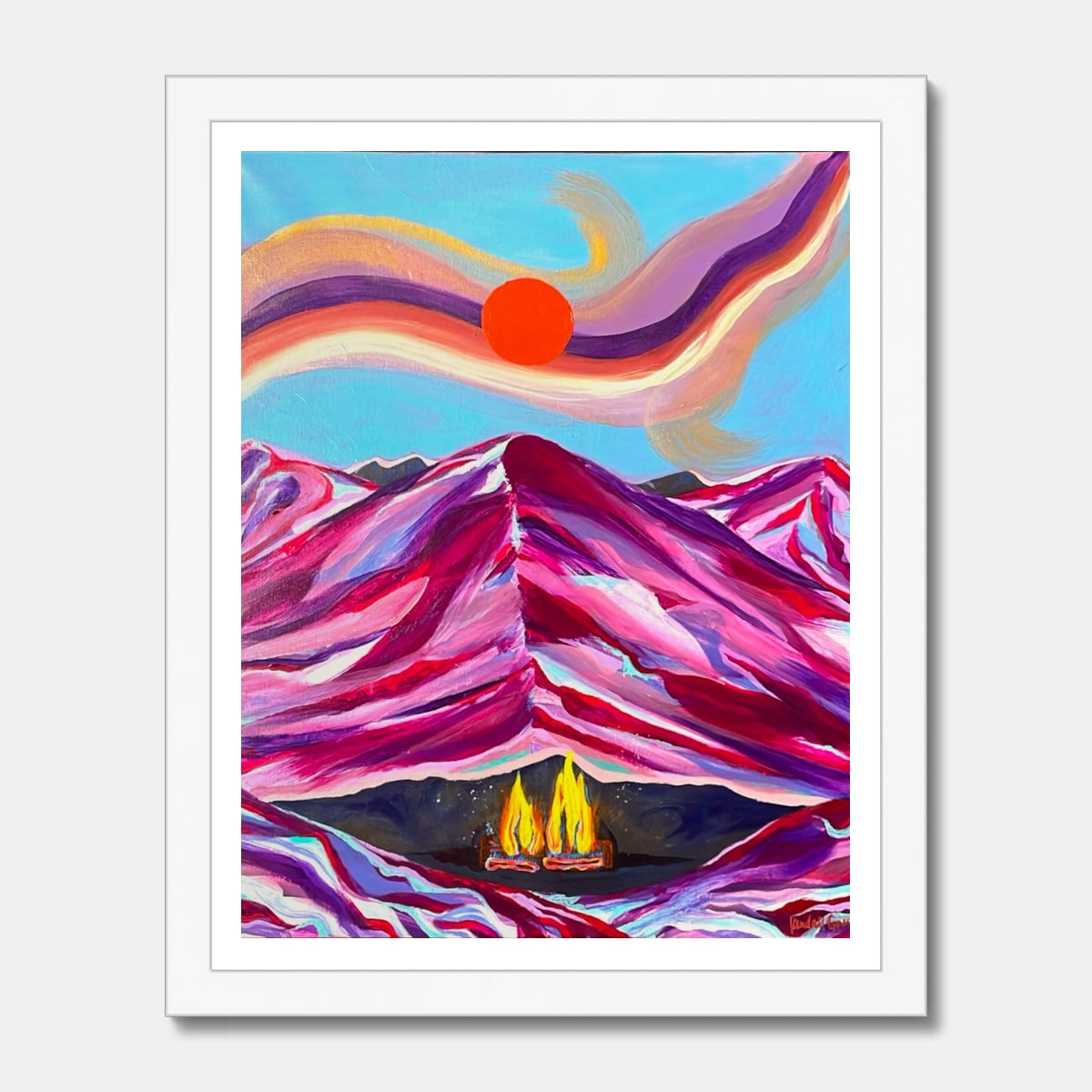 Sun Fire Framed Print