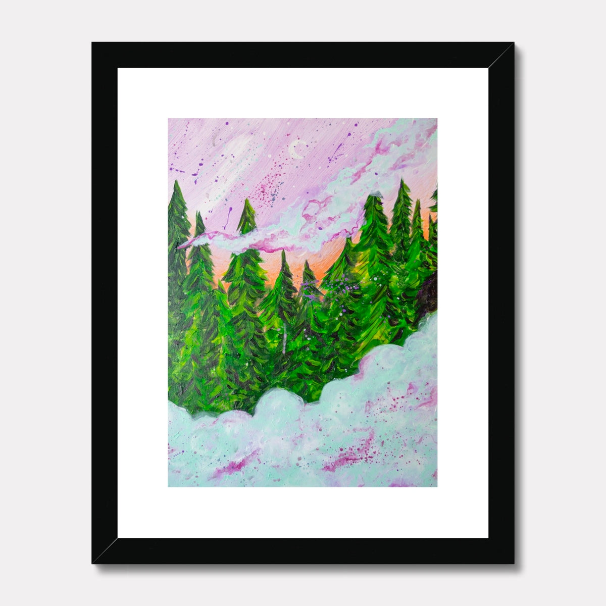 Forest Fog Framed & Mounted Print