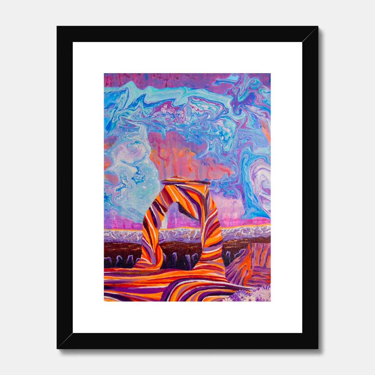 colorful art print desert