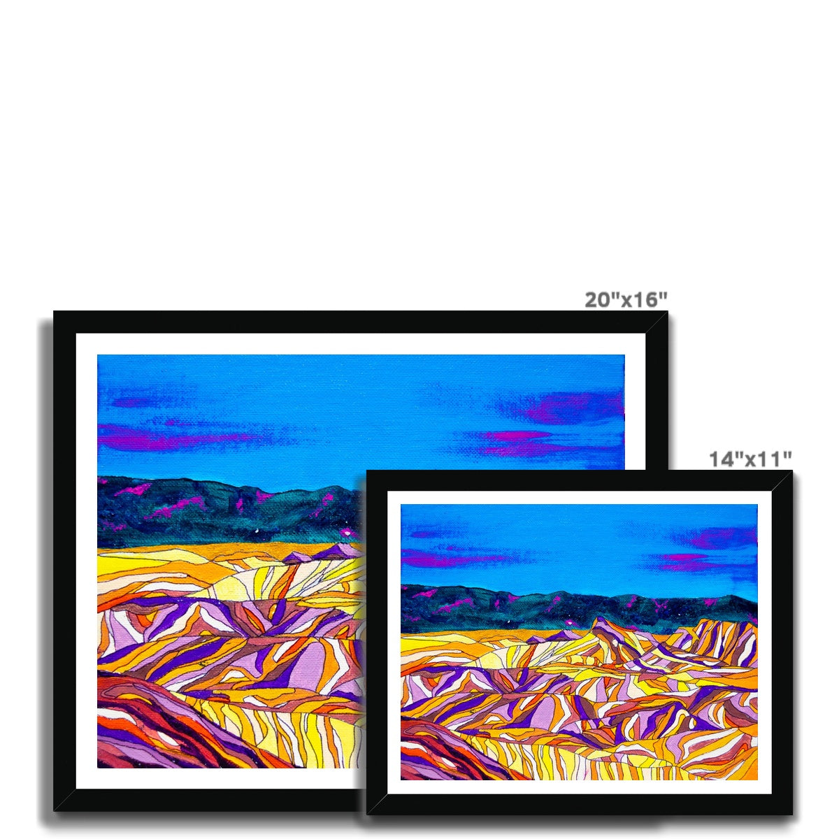 Desert Stripes Framed Print