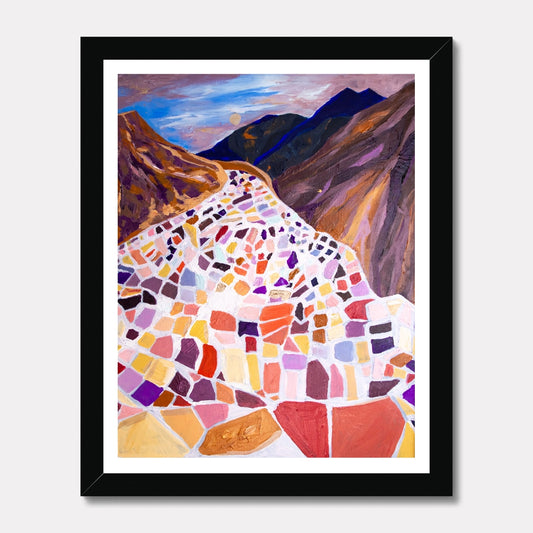 peru salt mines framed print