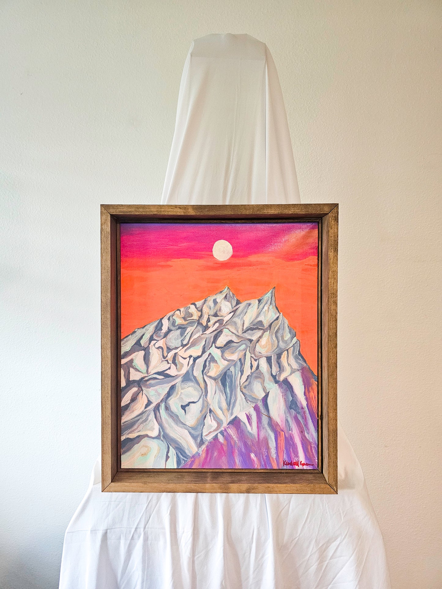 A Grand Tetons Sunset Original Painting